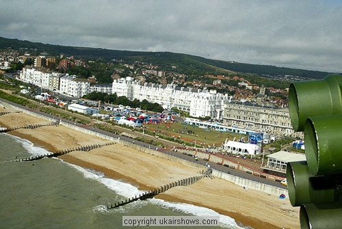 Looking down on the flying line from a Lynx
