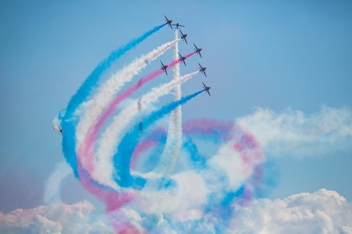 Red Arrows fly the Tornado