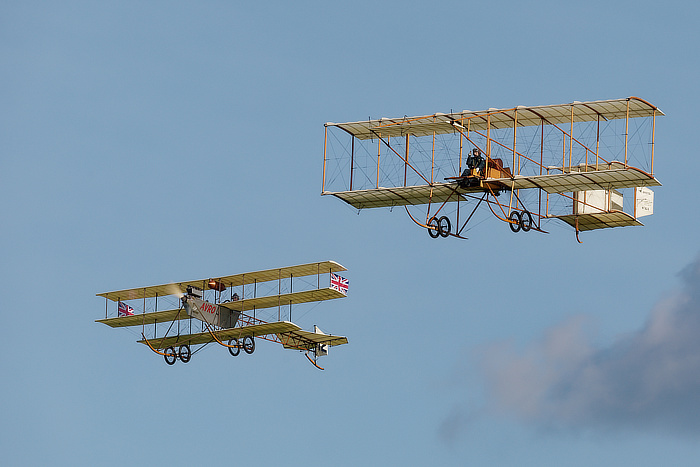 Bristol Boxkite and Avro Avro Triplane at Shuttleworth Premiere 2023