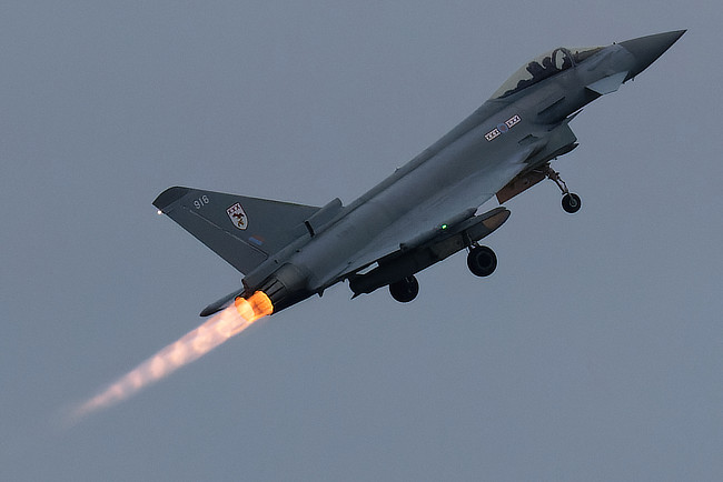 Typhoon at dusk