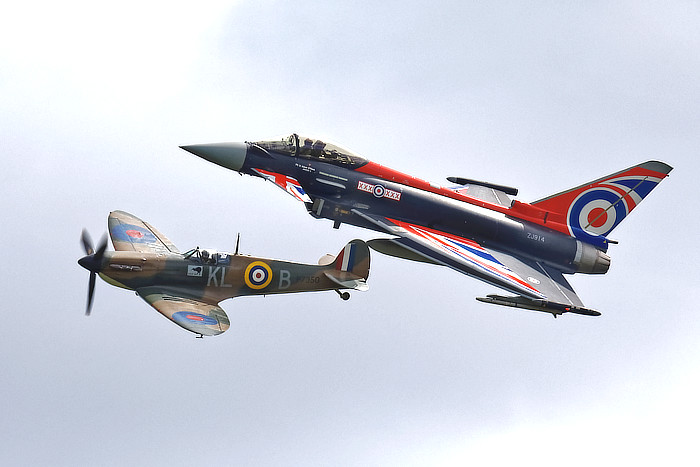 Typhoon - Spitfire Synchro at RAF Cosford 2022