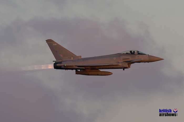 Typhoon at dusk