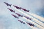 Red Arrows in Saturday's haze