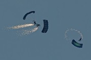 Tigers Parachute Display Team at dusk 9869
