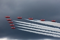 Red Arrows in Sunday's threatening sky